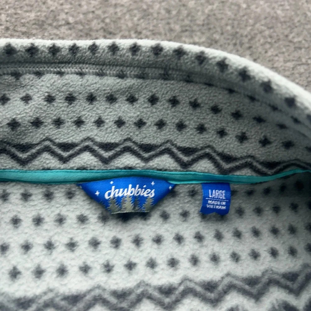 Chubbies The Bear Hug Fleece‎ Quarter Zip Pullover Ski Warm Outdoors Cozy Mens L